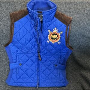 Ralph Lauren women’s Royal Blue and Brown Vest